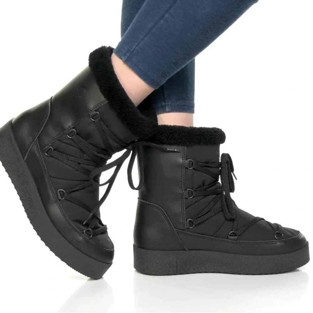 Le Canadienne waterproof genuine shearling lined boots